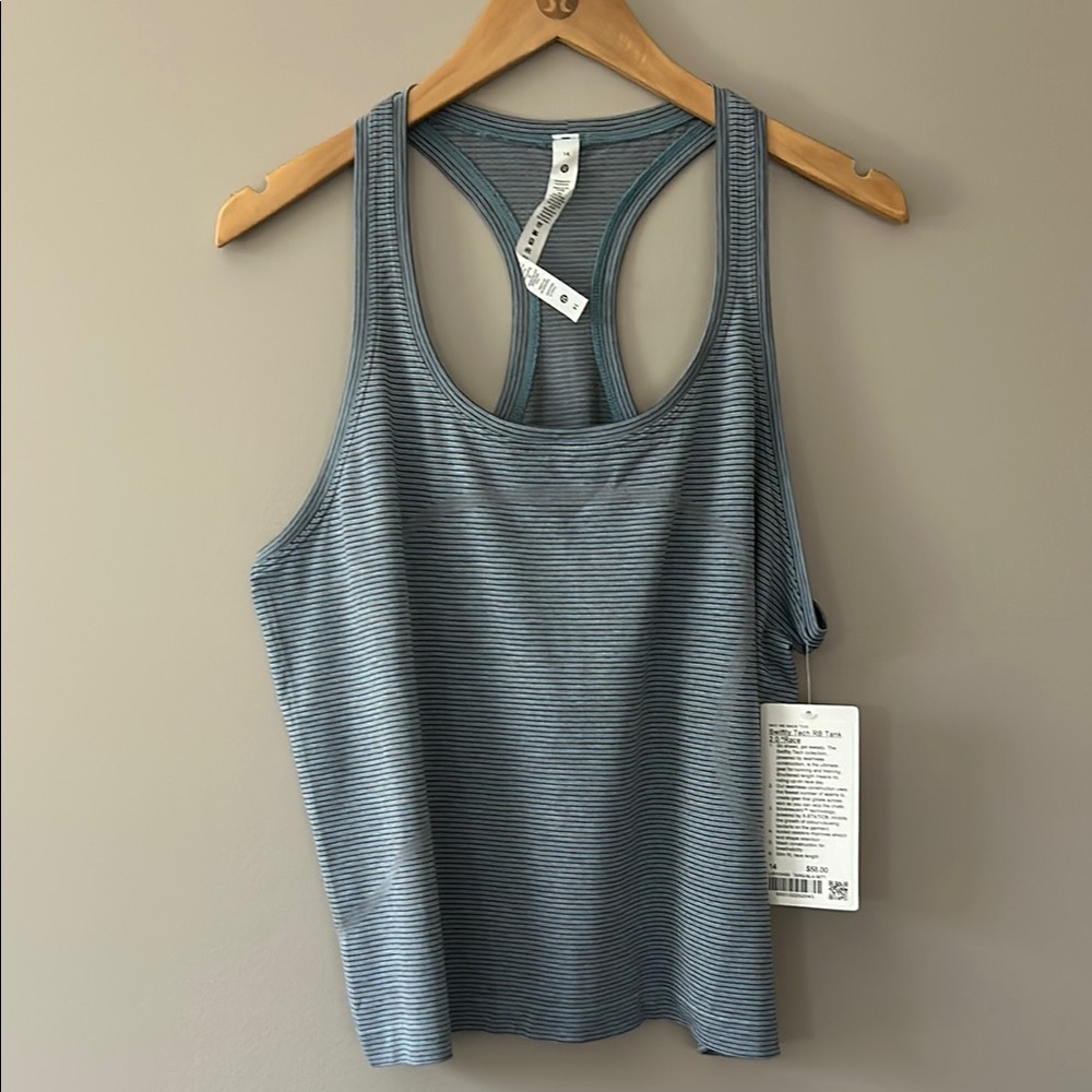 NWT Lululemon Swiftly Tech RB Tank‎ 2.0’*Race Length Sz 14 TERG/BLK/IBTT